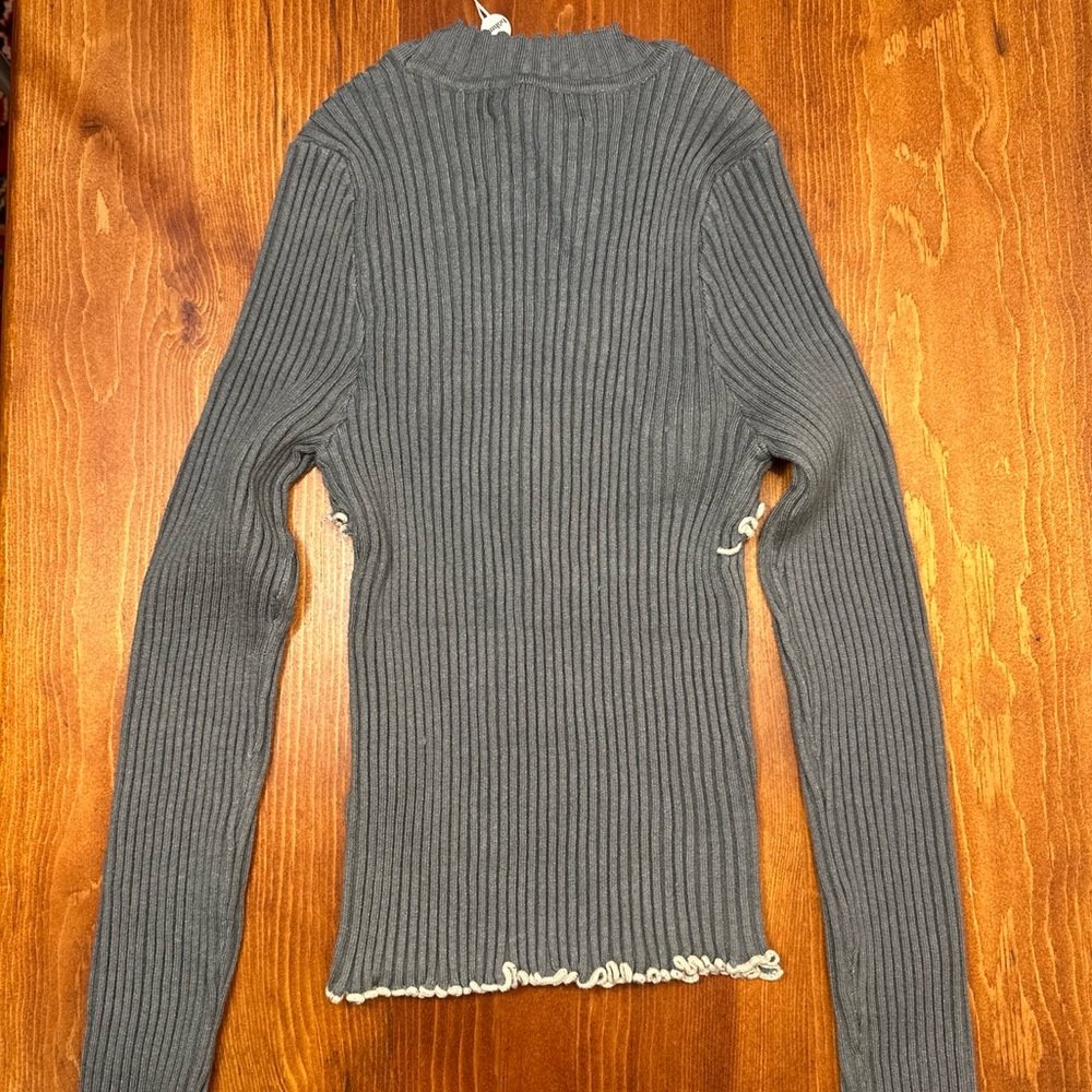 NWT Blue Blush Open Bodice Pullover Viscose Sweater Bohme Blue Gray Sz S Bolero - Picture 9 of 14